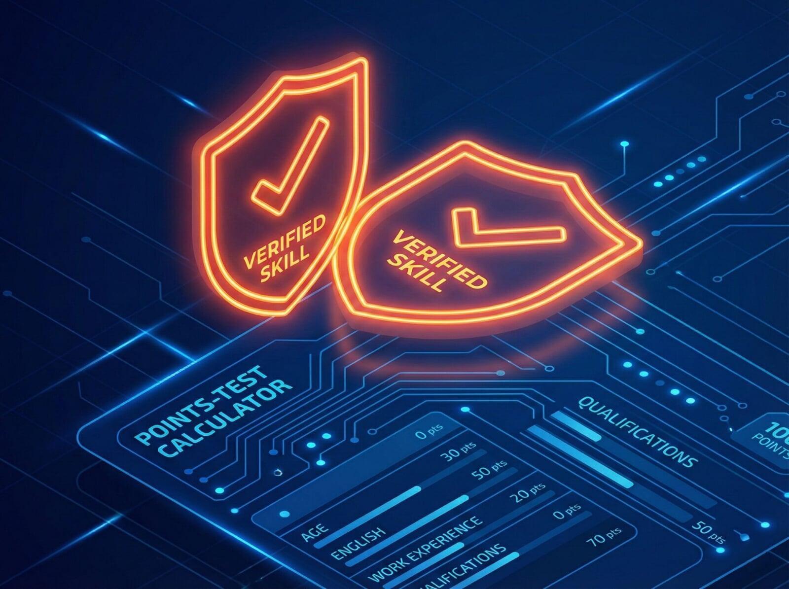 Skilled-migrant-family-holding-Australian-visa-application-form